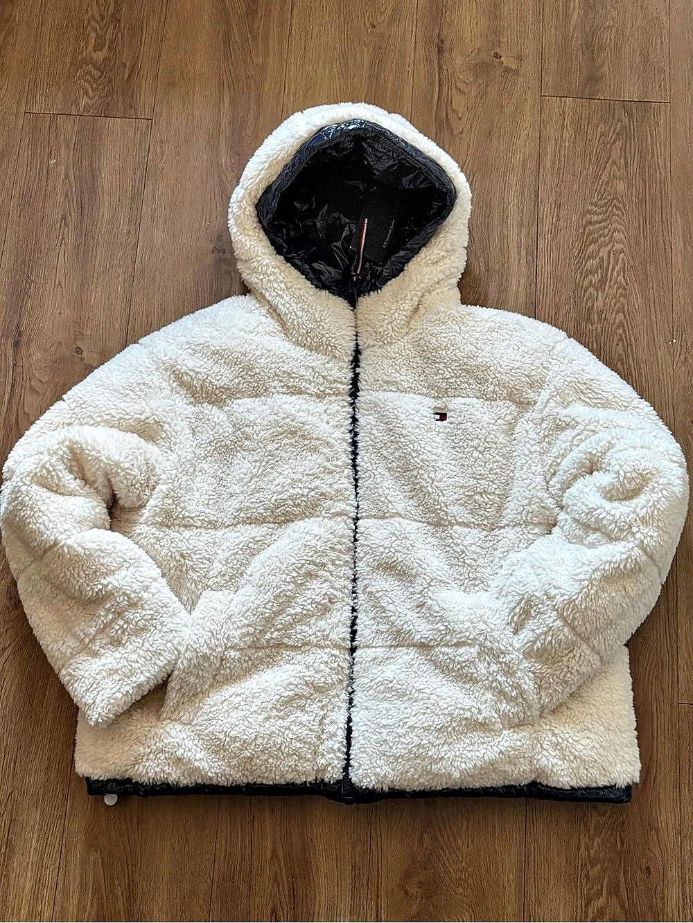 Tommy Hilfiger Warmth Factor Sherpa-Lined Puffer Jacket Cream XL